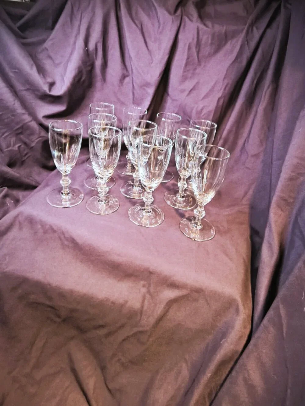 LIKE NEW! Set of 11 Vintage Libbey Georgian Collection clear 4oz cordial/whiskey